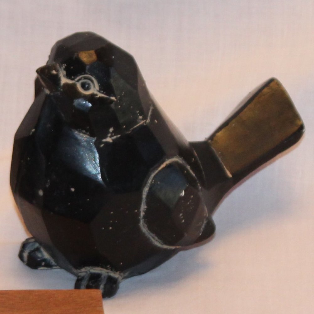 **LAST CHANCE** Pair of Black Birds-Simulated Wood - Picture 3 of 3